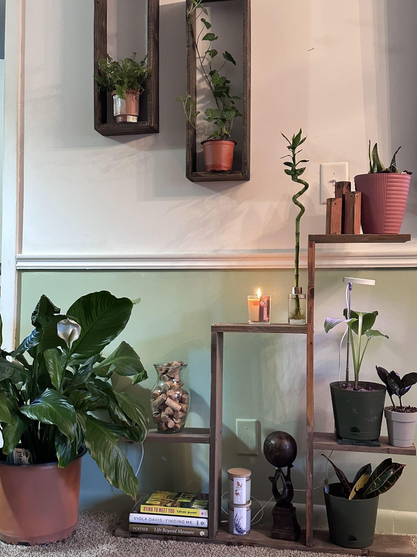 Handcrafted Wooden Display Shelf - Rustic & Unique
