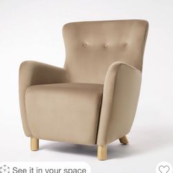 Kessler Wingback Accent Chair Light Brown Velvet - Threshold™ designed with Studio McGee (81)