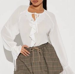 Fashion Nova | Cressida Ruffle Top - Ivory