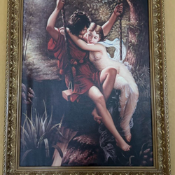 Couple gold frame 40 long wide 28