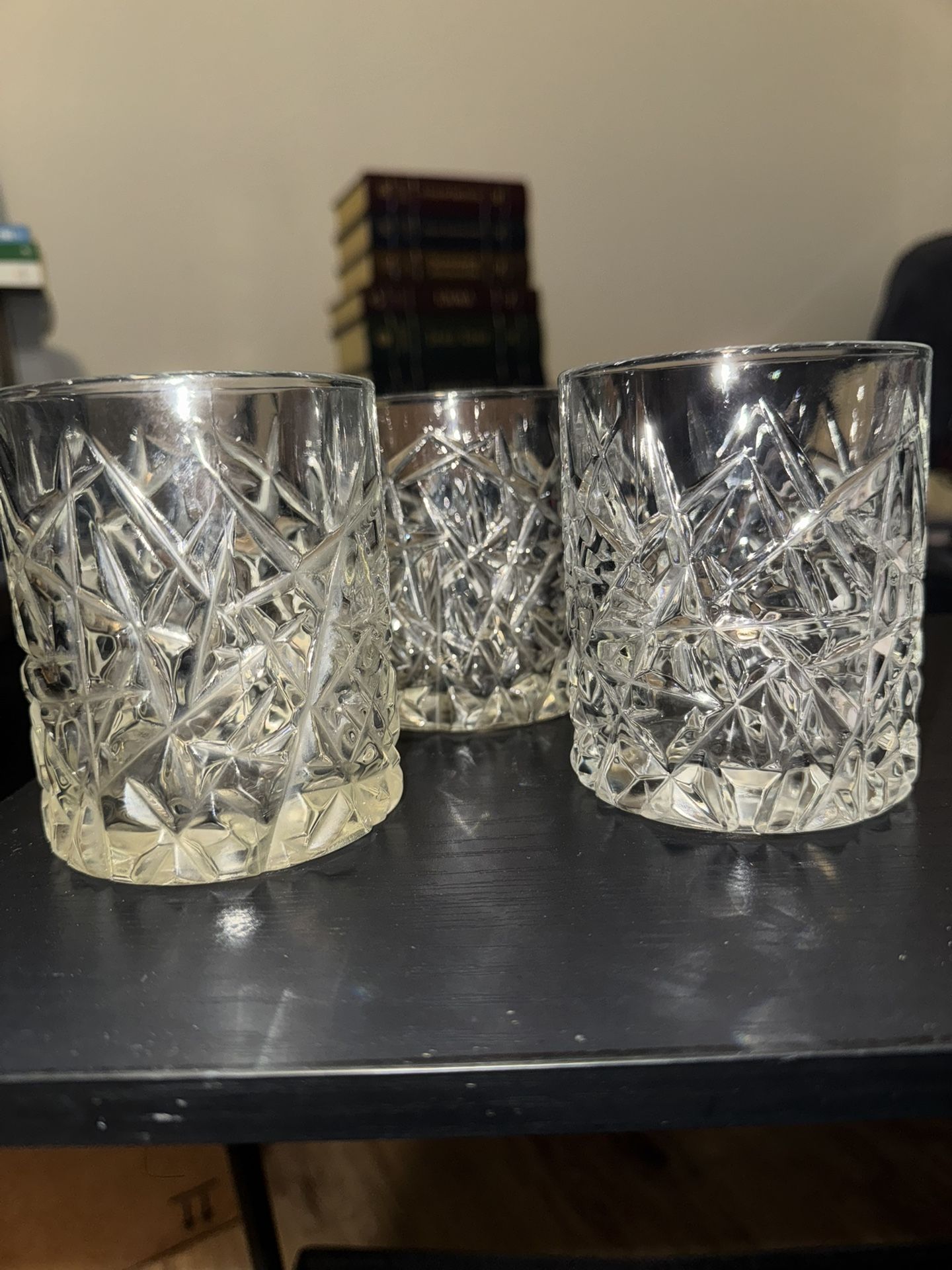 Vintage Set of 3 Cristal D’Arques Sculptra Glasses