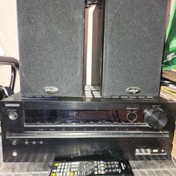 Onkyo Surround Sound Receiver & 2 Polk Audio Speakers