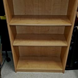 Small Bookcase With 2 Shelves Light Wood