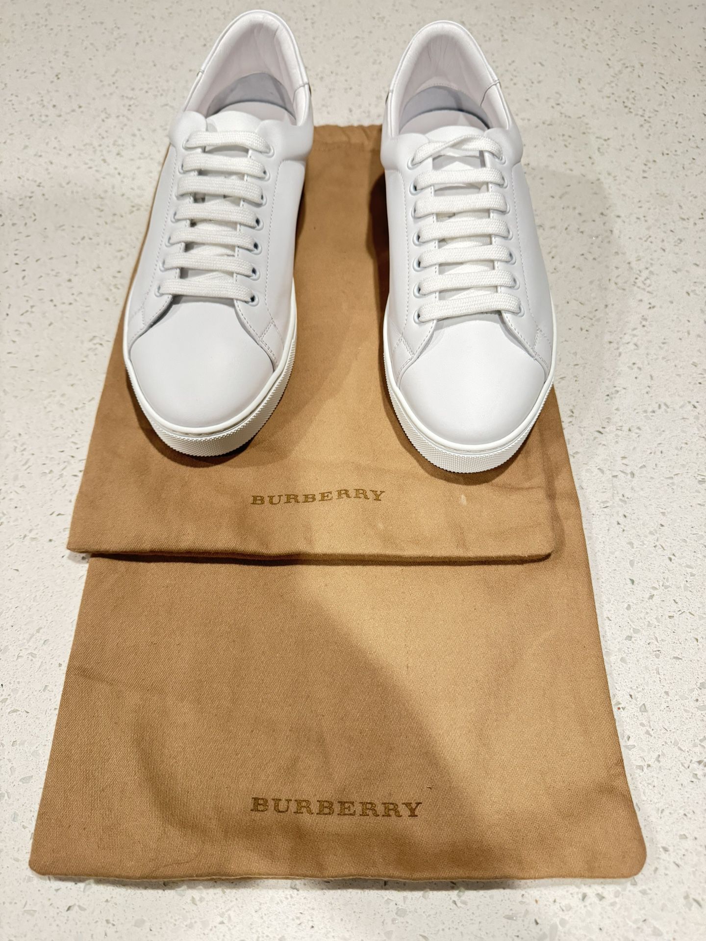 Burberry White Sneakers, Brand New Never Been Worn