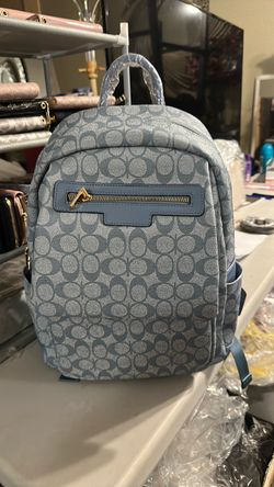 Coach Signature Mini Backpack Blue Denim