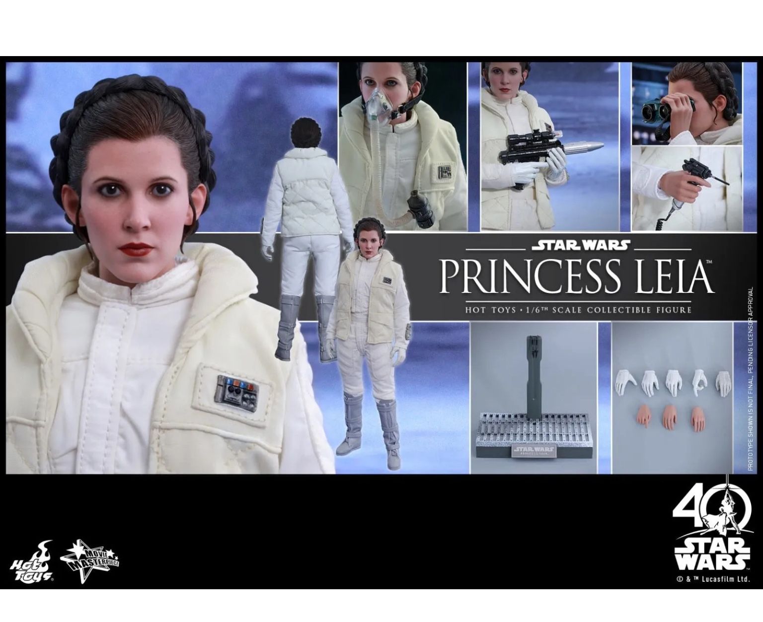 1/6 Hot Toys Star Wars Princess Leia Hoth NEW