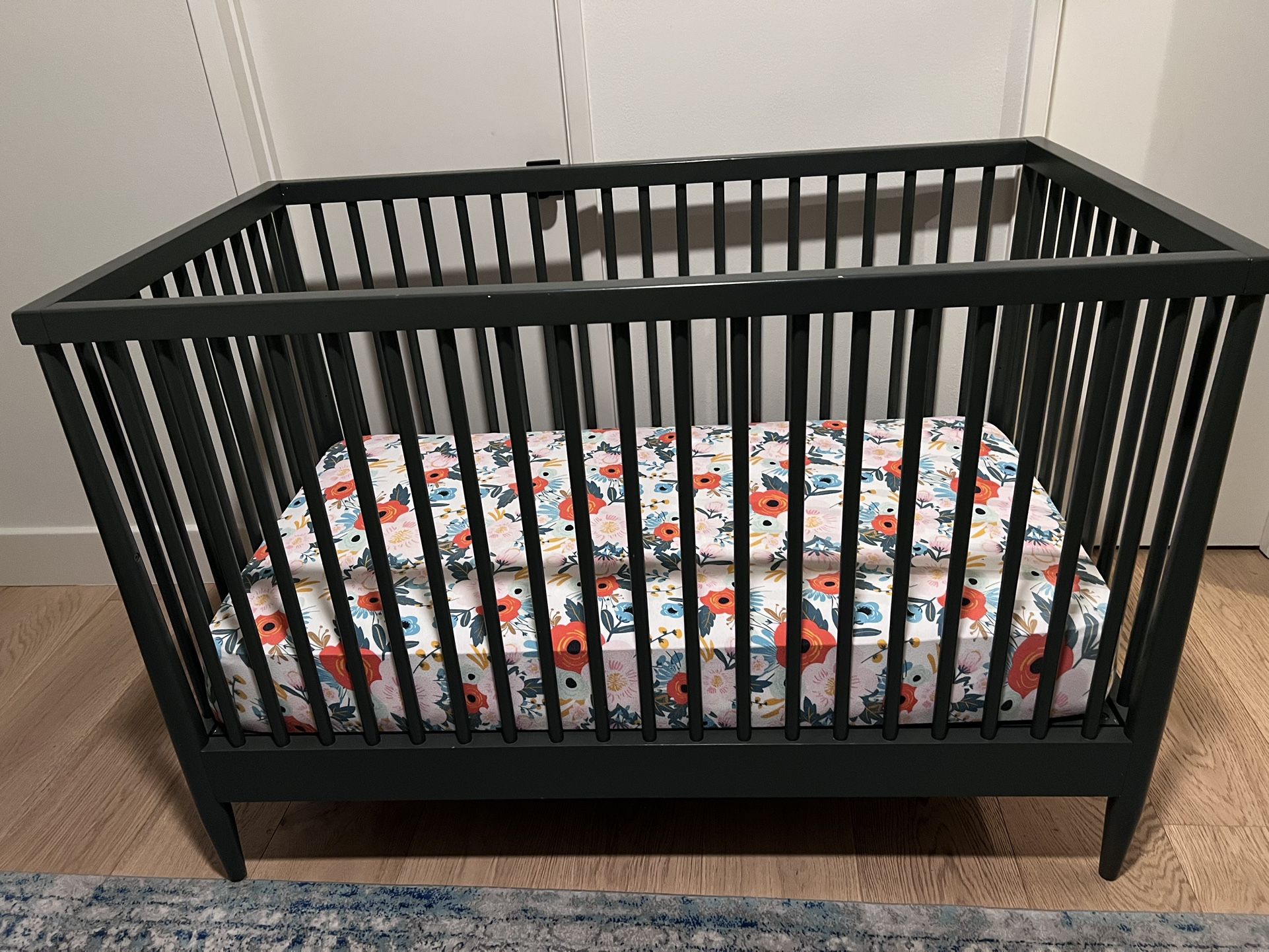 Crate and Barrel Olive Green Crib