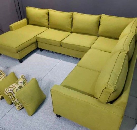 Green Upgrade Beautiful Sectional Couch