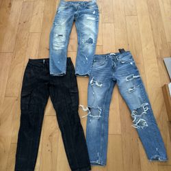 Zara pants size 34 - women Zara jeans , Zara cargo pants, Zara metallic pants, Moto pants, Zara moto