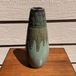Ceramic Glazed Vase  Measures 12  in Tall X 4 in Wide