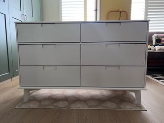 White 6-Drawer Double Dresser