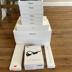 I Phone Mac Book Apple Watch Apple Pencil Empty Boxes