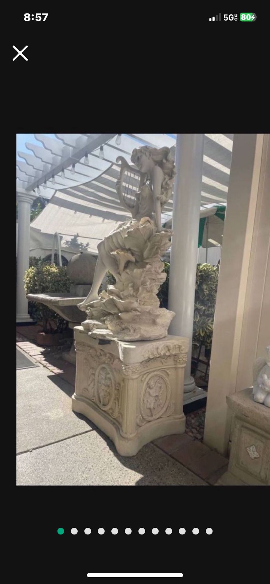 Gorgeous Statue Fountain with base perfect condition worth $900