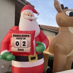 9 Ft Inflatable Countdown Santa 