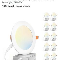 Amico 12 Pack 5in 5cct LED Recessed Lighting Light Junction Box