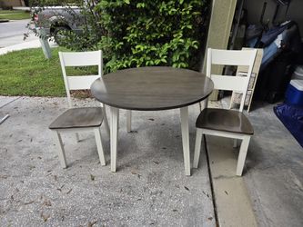 Drop Leaf Kitchen Table with two chairs