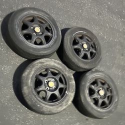 4 X 185/60r14 4x3.94 4x100 Stock Miata NA M Edition Honda Fit Civic Xa Xb Ia Echo Corolla Wheels Rims Tires