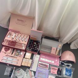 Huge Beetles Nail Kit Bundle – Lamp, Gel Polish Set, Nail Tips, Press On Nails & Tools