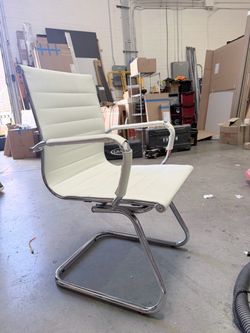 (Qty 6) Modern White Office/Conference  Chairs
