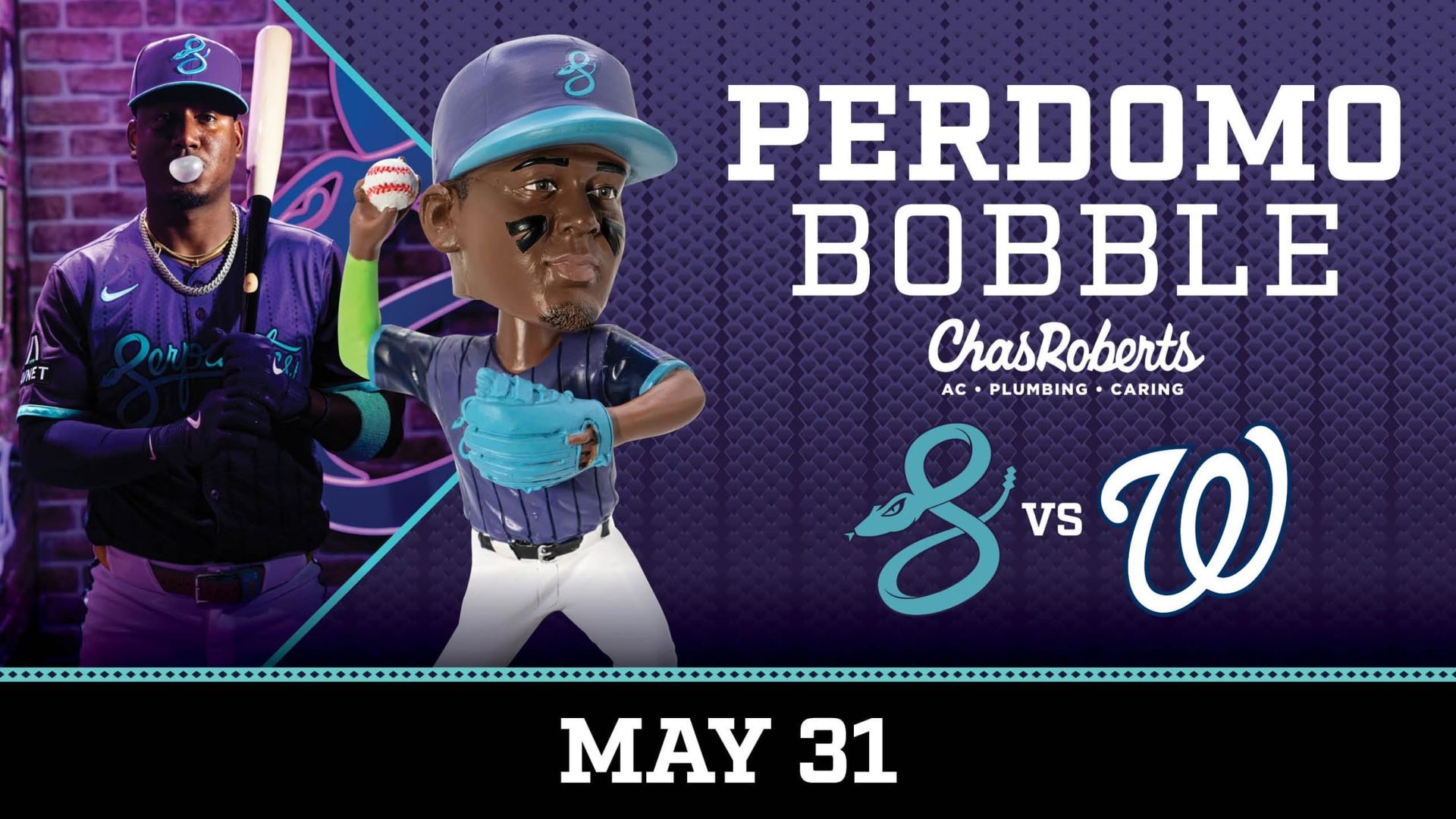 (4) Tickets Arizona Diamondbacks Perdomo Bobblehead Game 5/31/2025