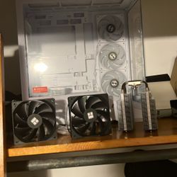 Computer Case 2 Fans And A Therma Light Cooler