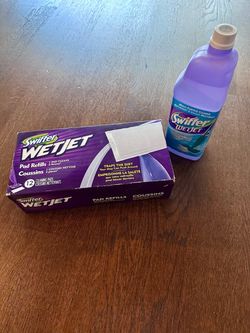 NEW Swiffer Wet Jet Solution and 11 Pad Refills