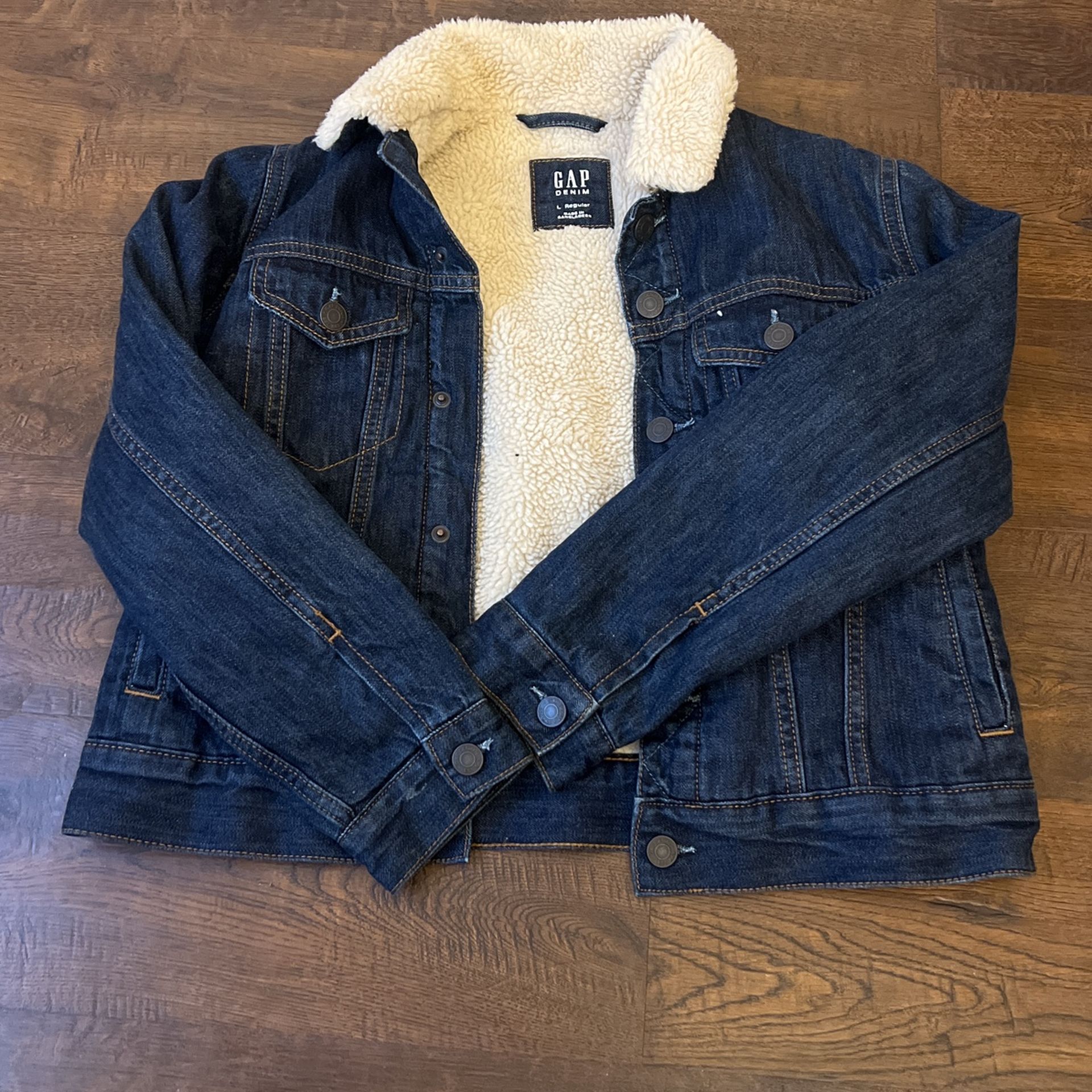 Kids Gap Denim Jacket With Sherpa Lining