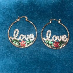 Love Hoop Earrings 