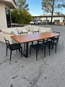 ✨ West Elm 7PDining Table Set ✨ ($10 delivery )
