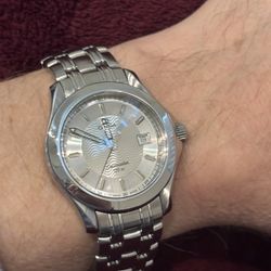 Omega Seamaster 120m Swiss Quartz – Silver Wave Dial – Full Steel – $1150