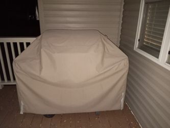 Stainless Steel Outdoor Grill With A Cover It Works Good