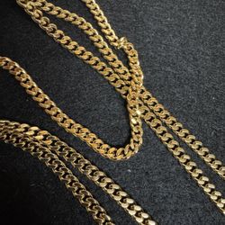 14k Gold Plated Cuban Links 