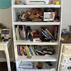 4 Shelf Bookcase With Storage Cubby