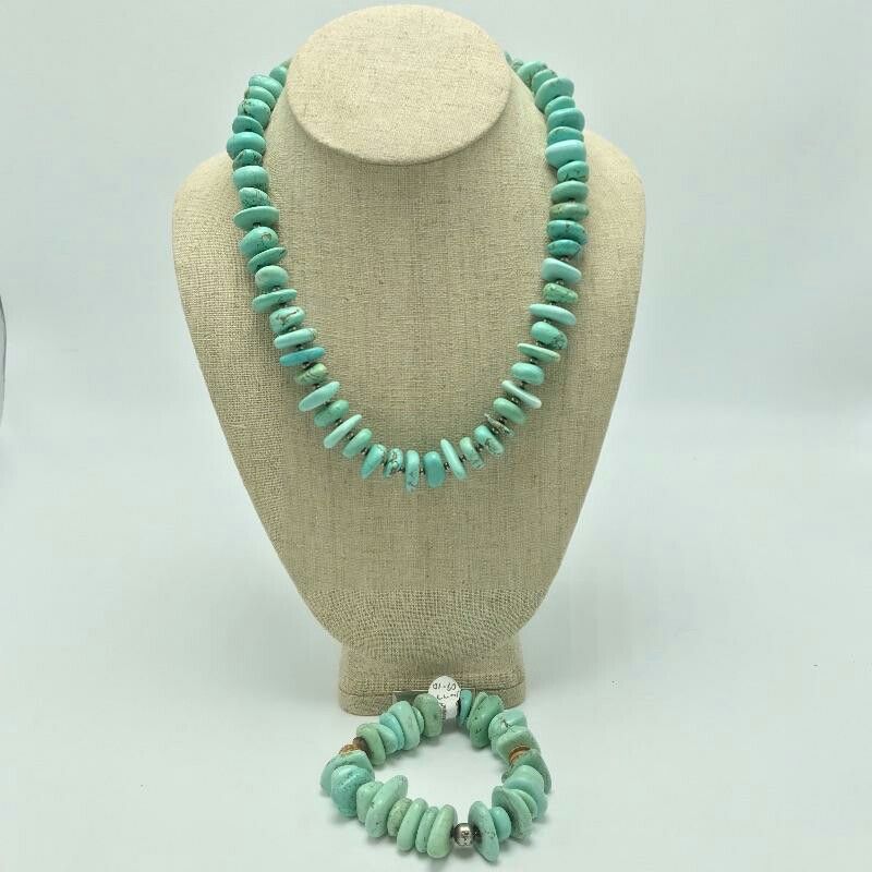 Silpada Howlite & Sterling Necklace with Bracelet Set