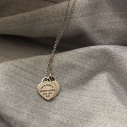 mini heart tag tiffany necklace 
