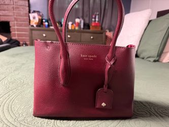 Kate Spade New York Burgundy Leather Tote Bag