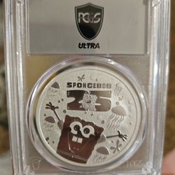 SpongeBob Silver Oz MS70