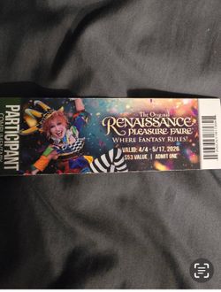 Renaissance fair ticket