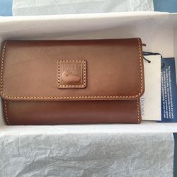 Dooney & Bourke Chestnut Florentine Flap Wallet