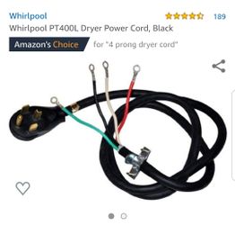 Dryer cord