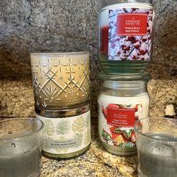 Two New Four Used Candles Lot