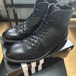 Black Leather Men's Boots Size 11