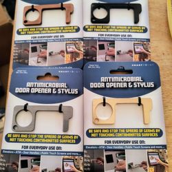 Smartpoint Antimicrobial Door Opener & Stylus, Hygenic Touchless Tool - Lot of 4