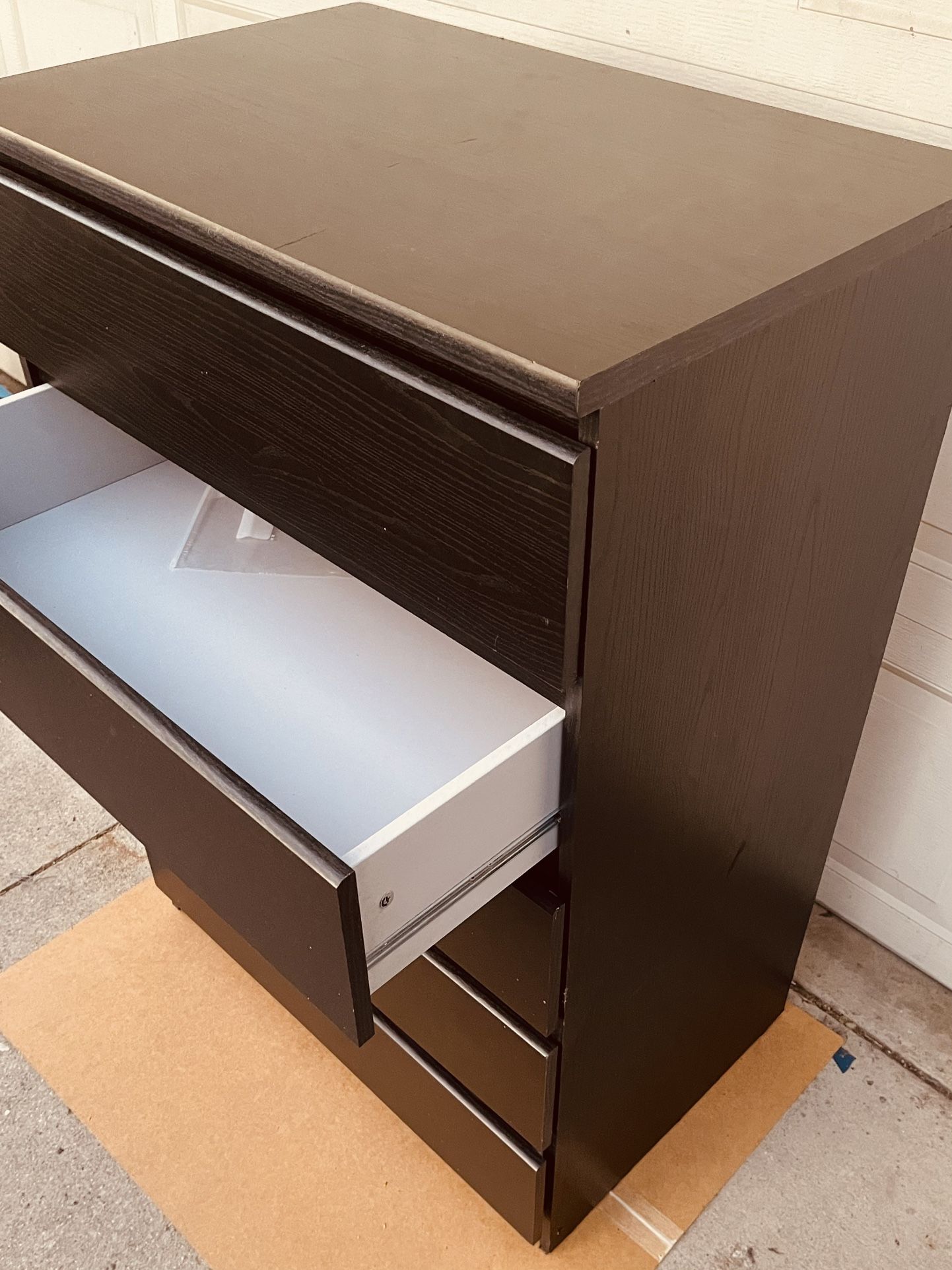Chest Dresser Organizer 5 Drawers Black Finished