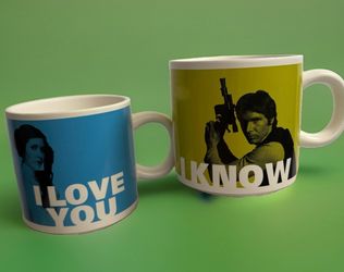 Hallmark Star Wars Han Solo & Princess Leia “I Love You/I Know” Mug Set 2016