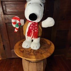 Snoopy Flying Ace with Candy Cane Plush.