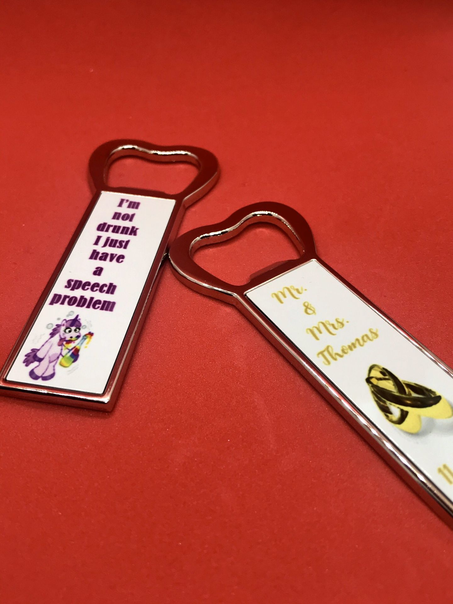 Personalized magnet bottle opener favors gifts