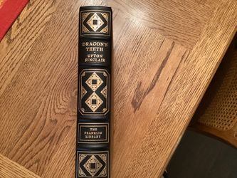 Book .. DRAGON’S TEETH .. Upton Sinclair .. Leather Bound Franklin Library Pulitzer Prize Series