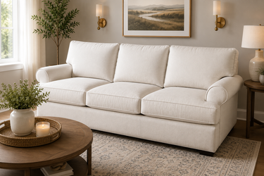 Townsend Grand Sofa – 101.5" Ivory Crypton Performance Fabric – Excellent Condition
