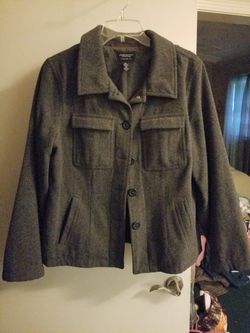 Xl gray american eagle peacoat
